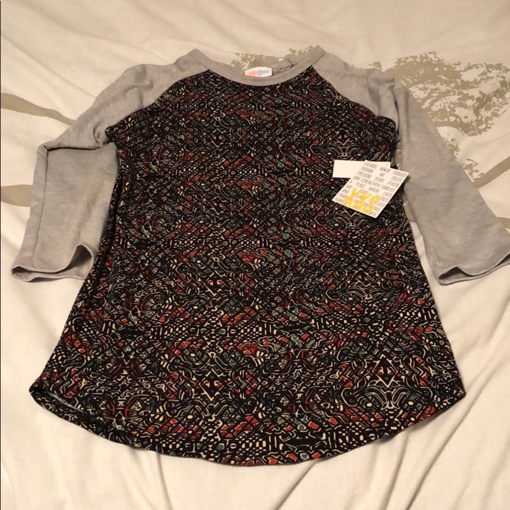 NWT lularoe Randy stained glass print grey sleeves
